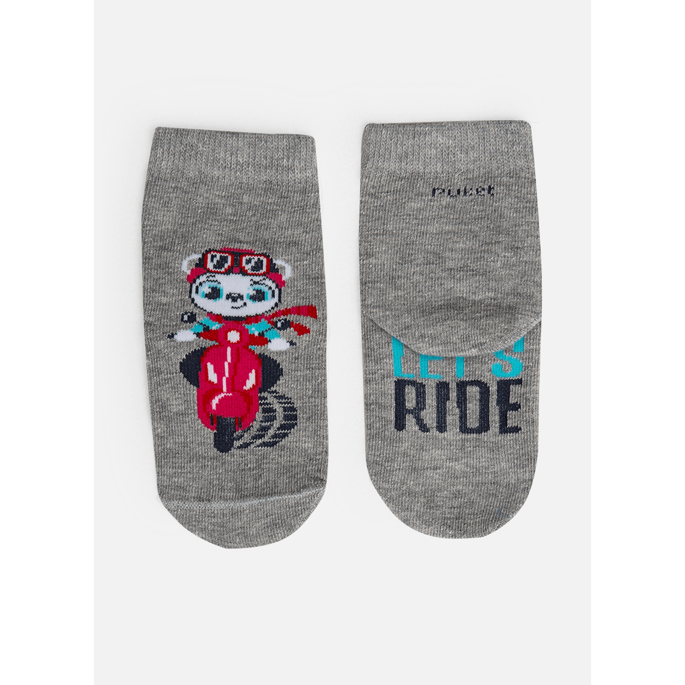 Meia Soquete Bebê RN Menino Urso - 1