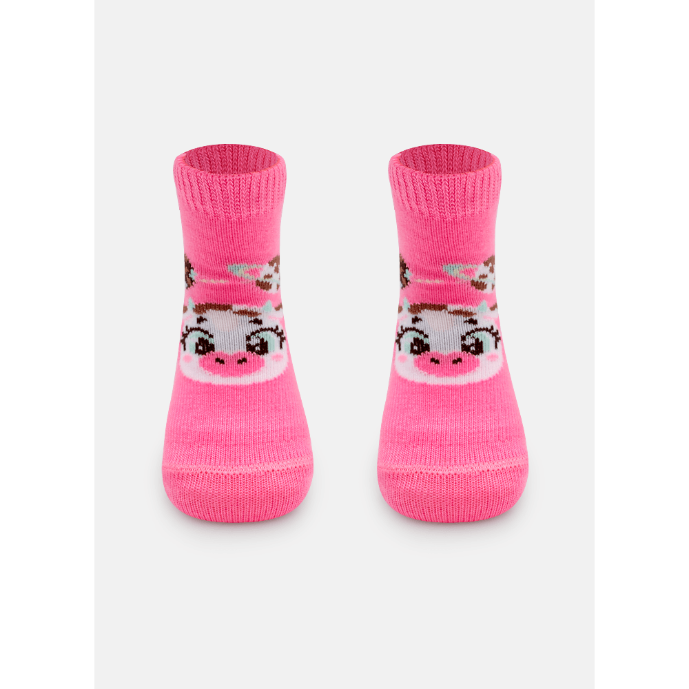 Meia Soquete Bebê Menina Vaca Chocolate - 1