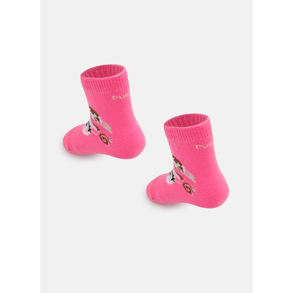 Meia Soquete Bebê Menina Vaca Chocolate - 3