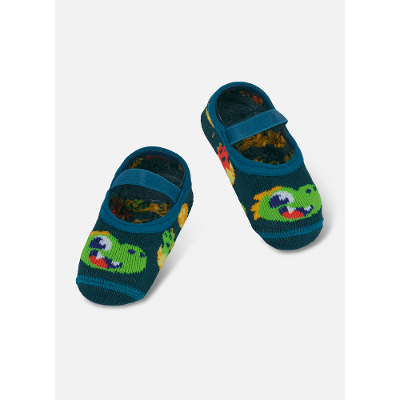 Meia Sapatilha Antiderrapante Bebê Menino Dino