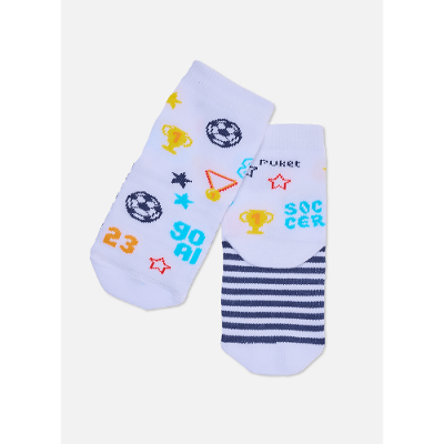 Meia Soquete Bebê Menino Futebol