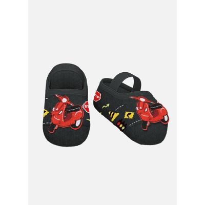 Meia Sapatilha Bebê Menino com Aplique Motocicleta