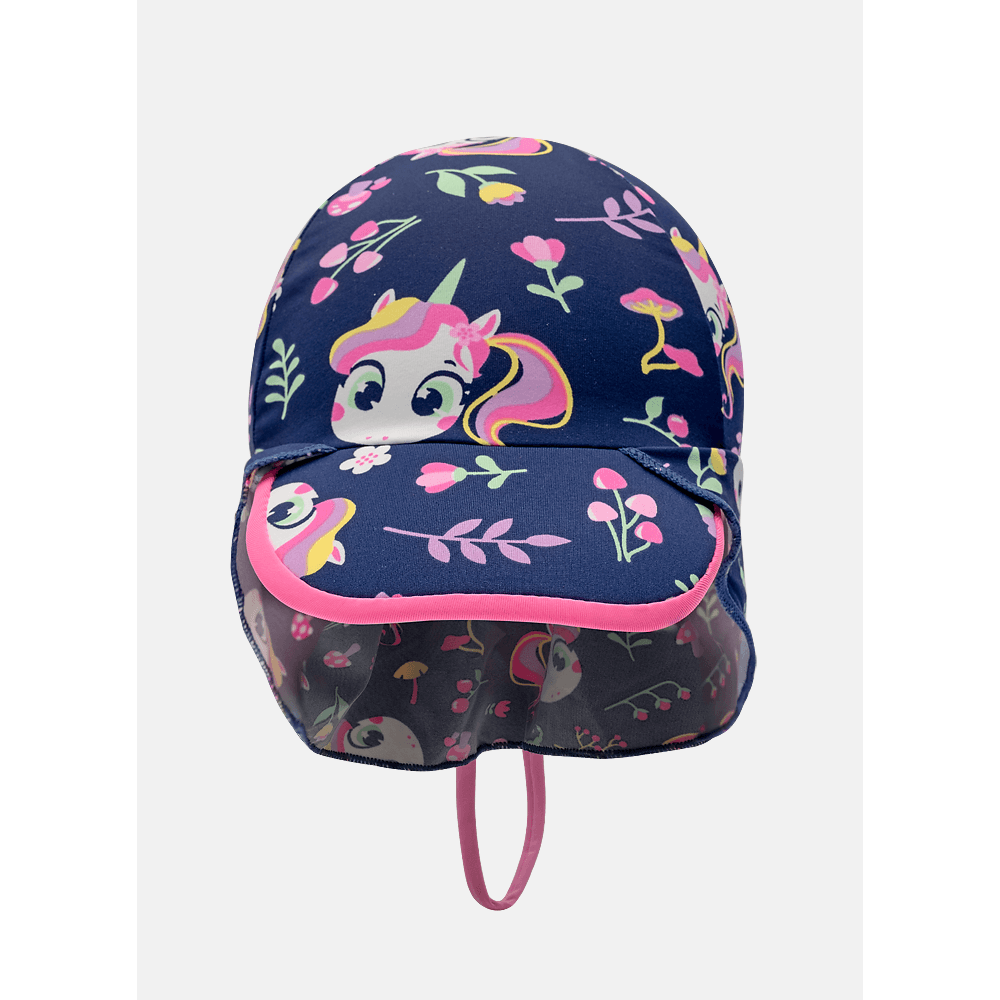 Chapéu Com Proteção Solar Bebê Menina Unicórnio Encantado - 1
