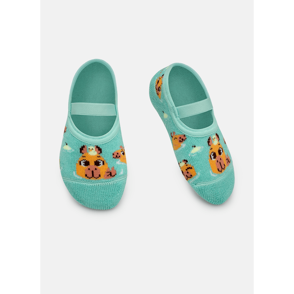 Meia Sapatilha Antiderrapante Bebê Unissex Capivara Vibes - 1