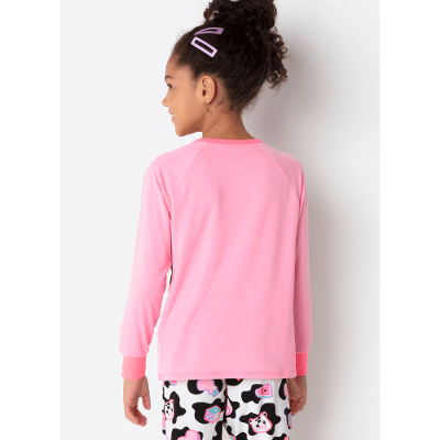 Pijama Manga Longa Viscolycra Menina Teen Vaca Patches