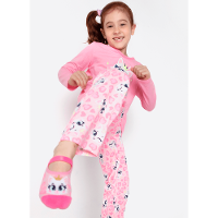 Pijama Manga Longa Menina Gata Romântica - 3