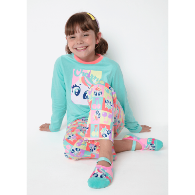 Pijama Manga Longa Algodão Menina Unicórnio Cherry