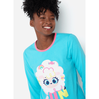 Pijama Manga Longa Algodão Feminino Ovelha - 2