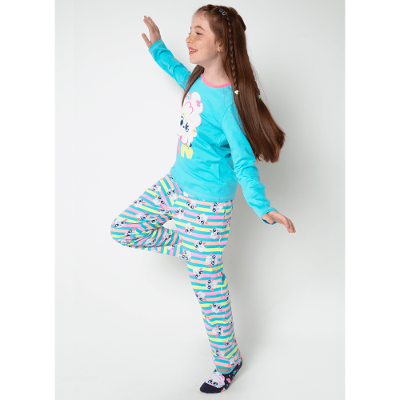 Pijama Manga Longa Algodão Menina Teen Ovelha