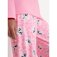 Pijama Manga Longa Feminino Gata Romântica