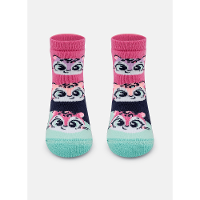 Meia Soquete Com Sola Emborrachada Bebê Menina Onça - 1