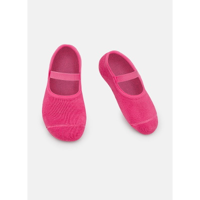 Meia Sapatilha Antiderrapante Menina Laço Rosa