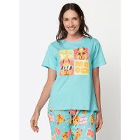 Pijama Manga Curta Algodão Feminino Capy Bora - 2