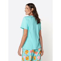 Pijama Manga Curta Algodão Feminino Capy Bora - 3