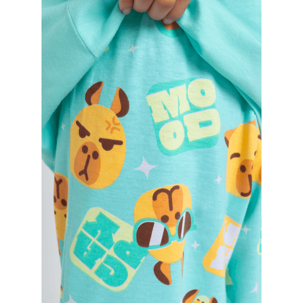 Pijama Manga Curta Algodão Menino Capy Bora - 3