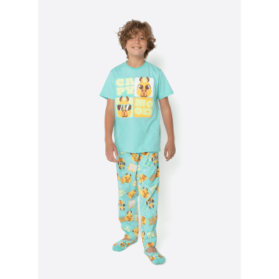 Pijama Manga Curta Algodão Menino Teen Capivara Vibes