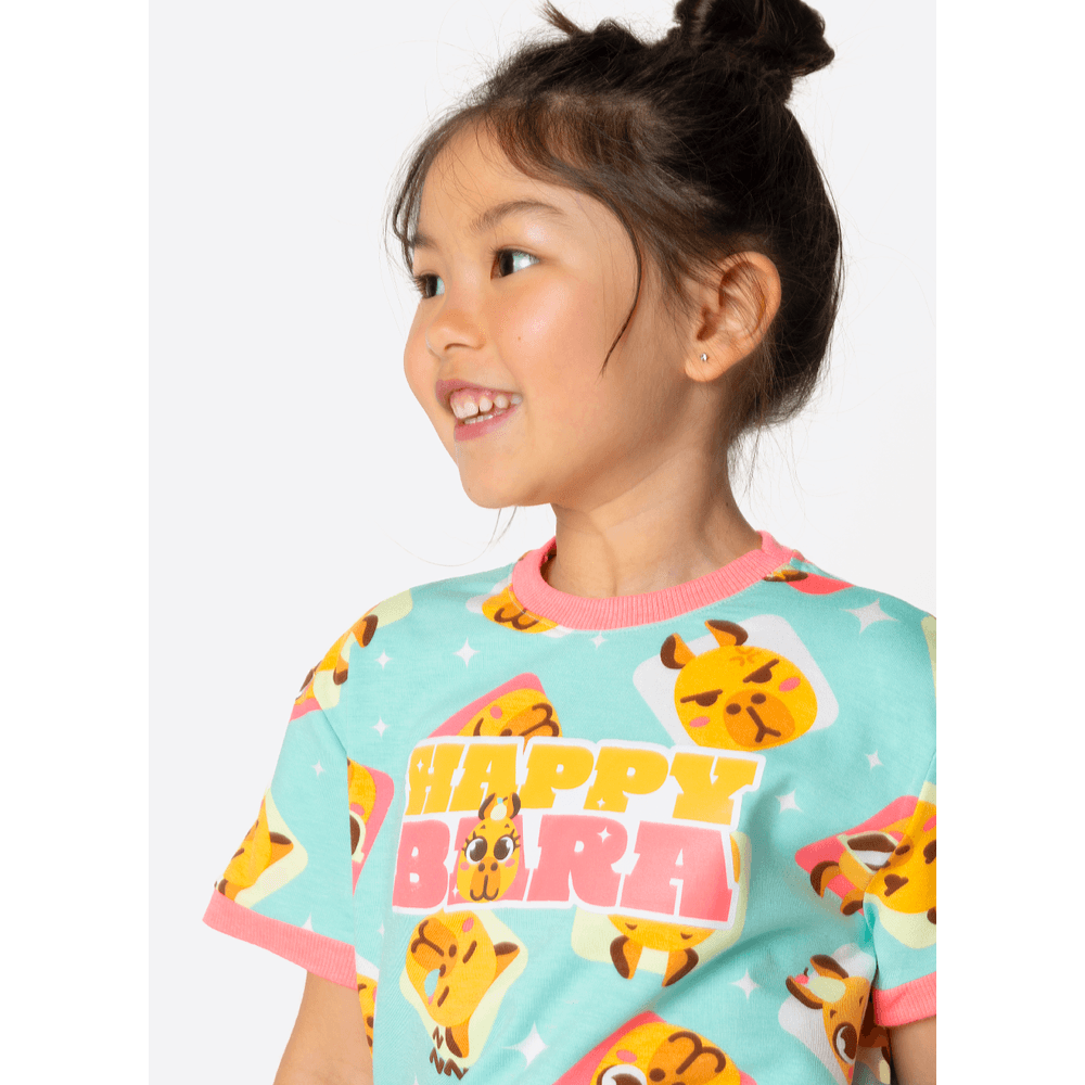 Pijama Manga Curta Viscolycra Menina Capy Bora - 2