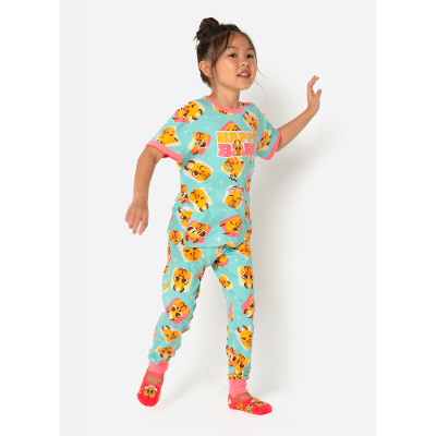 Pijama Manga Curta Viscolycra Menina Capivara Vibes