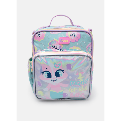 Lancheira Térmica com Bolso Frontal Gata Sereia