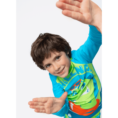 Conjunto Camiseta e Sunga Bebê Menino Jacaré Relax