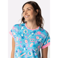 Camisola Manga Curta Viscolycra Feminina Stitch - 2