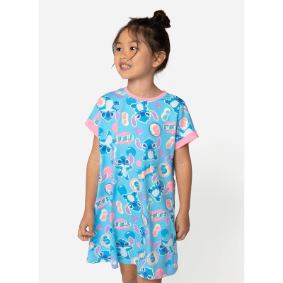 Camisola Manga Curta Viscolycra Menina Stitch
