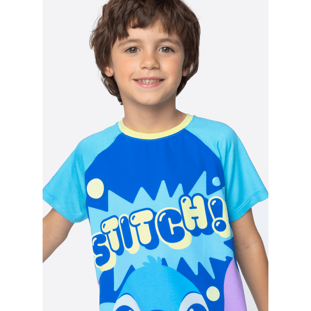 Pijama Manga Curta Viscolycra Menino Stitch - 2