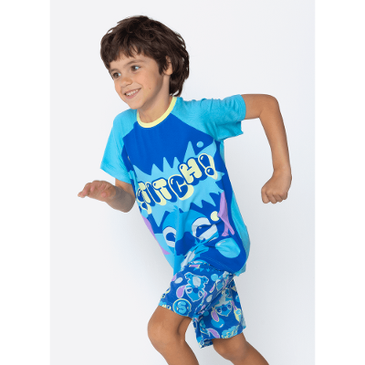 Pijama Manga Curta Viscolycra Menino Stitch