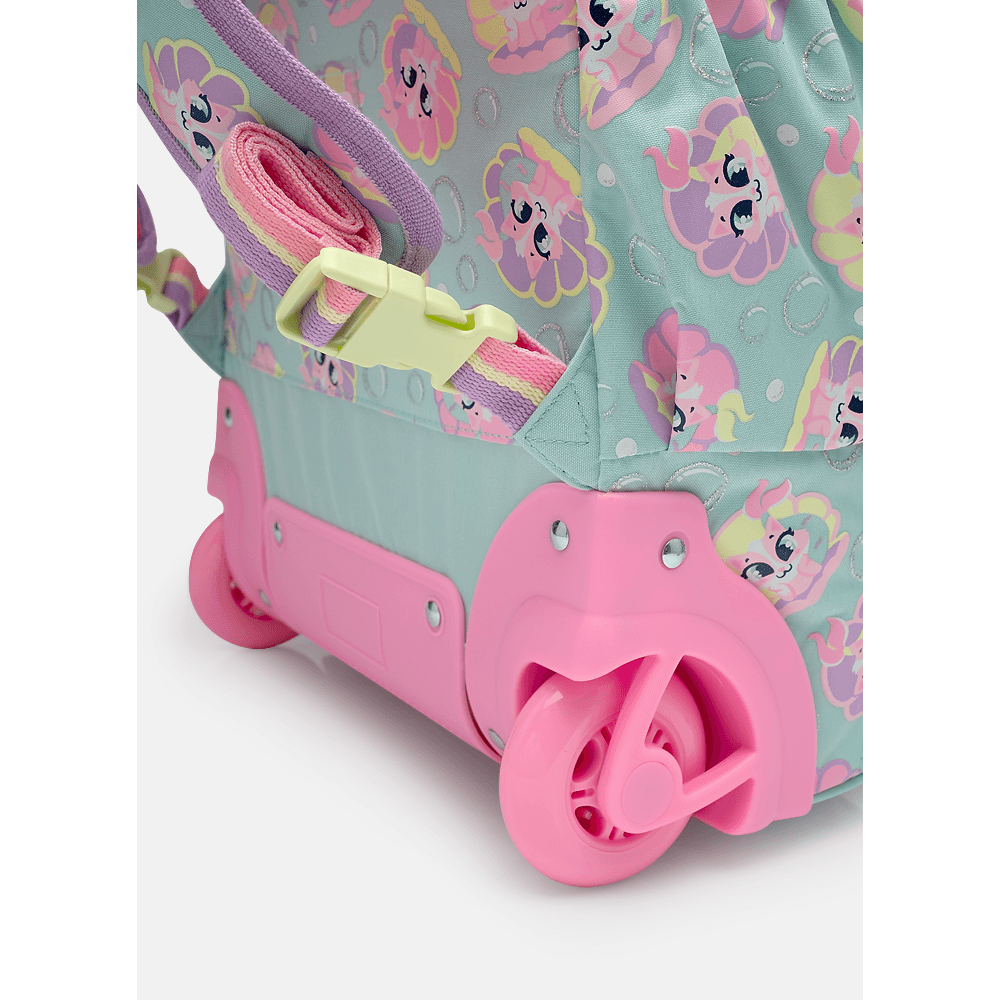 Mochila com Rodinha Grande Paetê Gata Sereia - 4