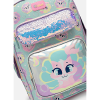 Mochila com Rodinha Grande Paetê Gata Sereia - 2