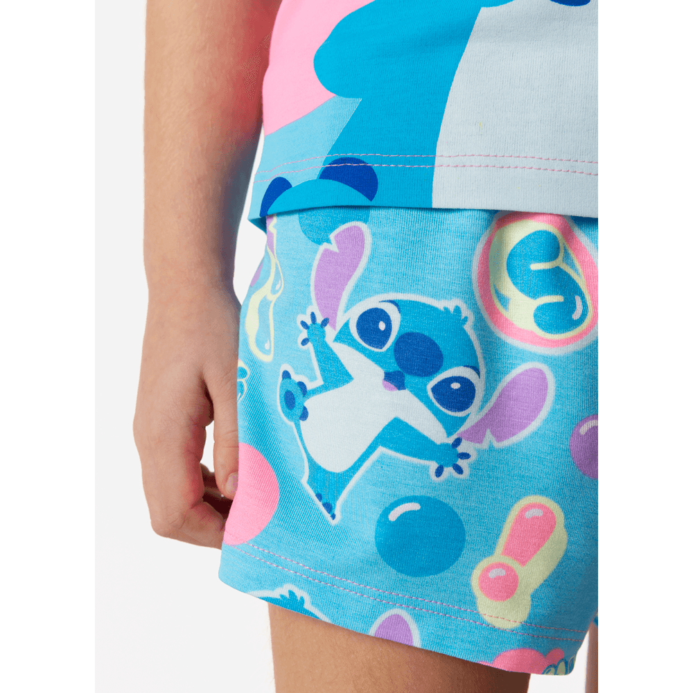 Pijama Manga Curta Viscolycra Menina Stitch - 3