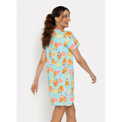 Camisola Manga Curta Algodão Feminina Capy Bora