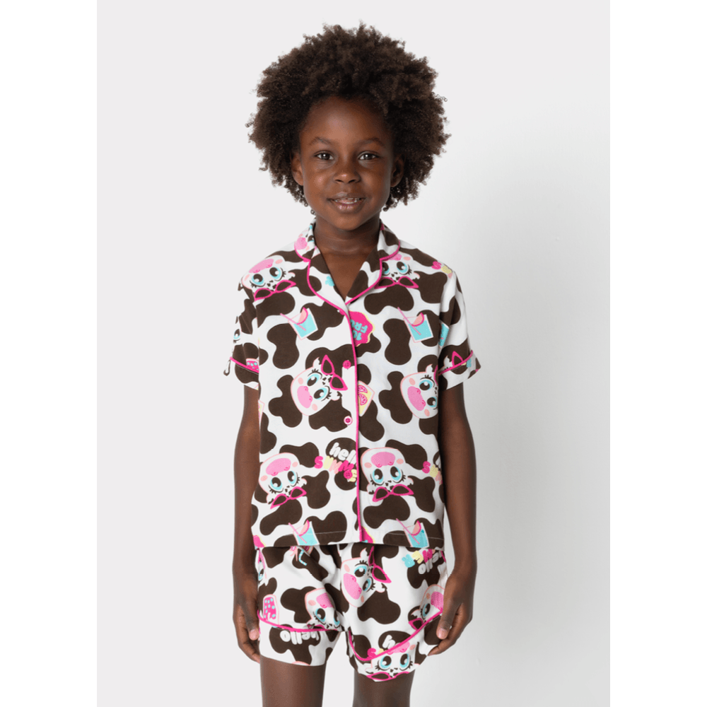 Pijama Manga Curta Viscose Menina Vaca Summer - 2