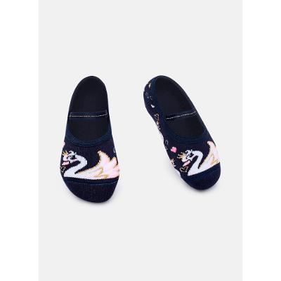 Meia Sapatilha Antiderrapante Menina Cisne