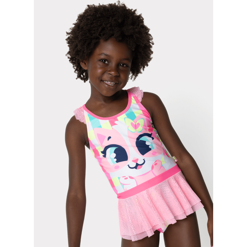 Maio Com Proteção Solar Menina Gata Picnic - 1