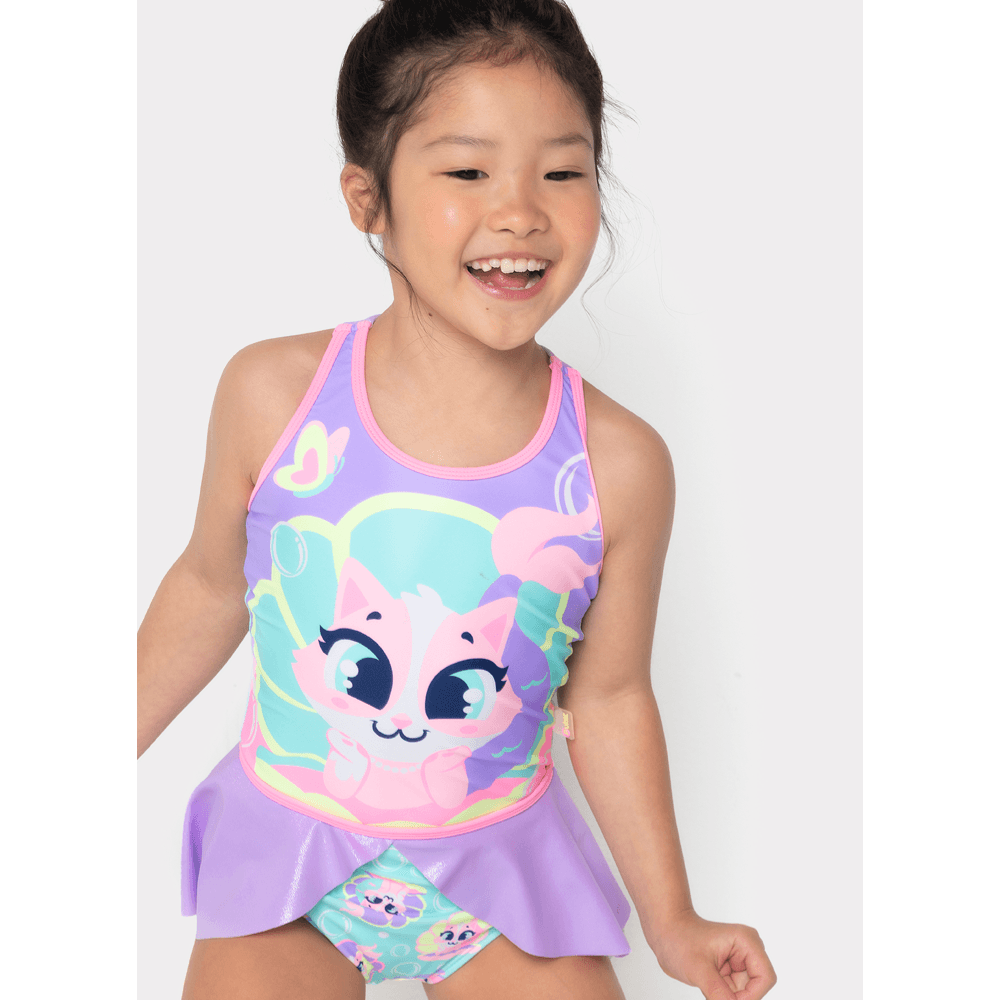 Maio Com Proteção Solar Menina Gata Sereia - 2