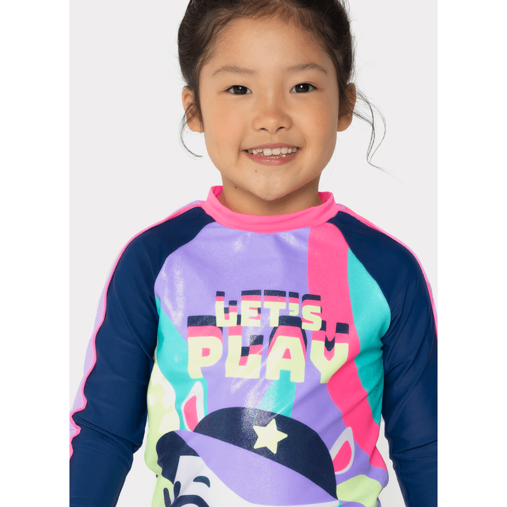 Camiseta Com Proteção Solar Menina Unicórnio Tênis - 2