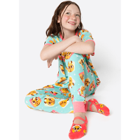 Pijama Manga Curta Viscolycra Menina Teen Capy Bora - 3