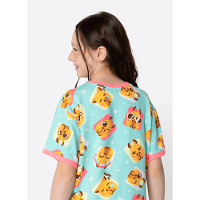 Pijama Manga Curta Viscolycra Menina Teen Capy Bora - 4