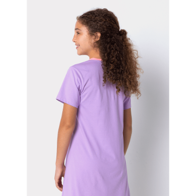 Camisola Manga Curta Algodão Menina Teen Multibichos Best Friend