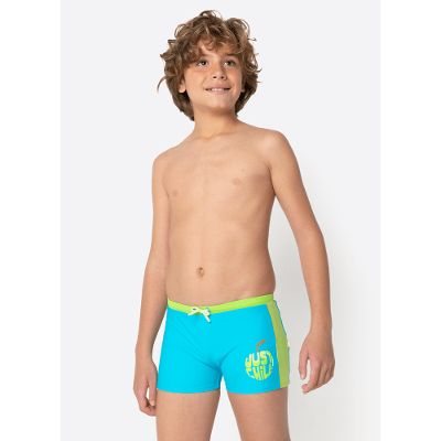 Sunga Boxer com Proteção Solar Menino Teen Jacaré Relax