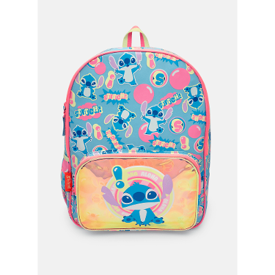 Mochila Costas Grande Holográfica Stitch