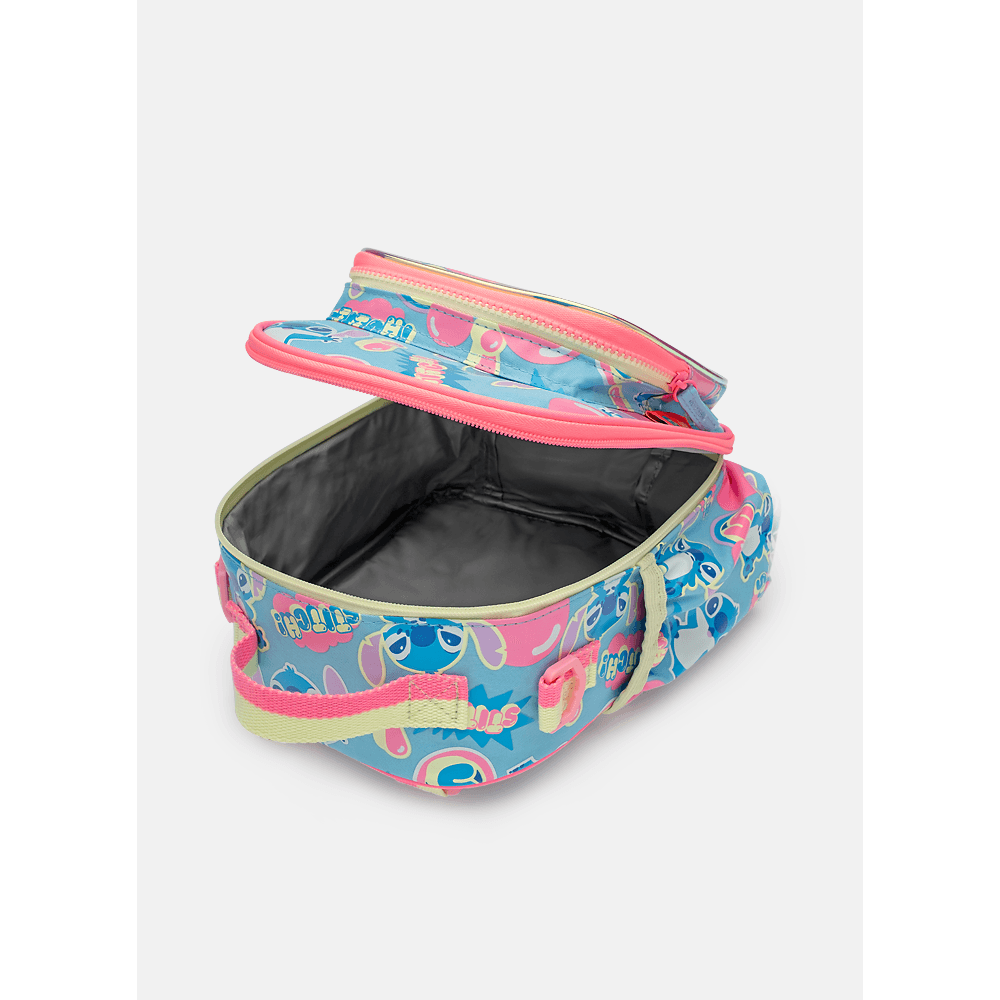 Lancheira Térmica com Bolso Frontal Holográfico Stitch - 5