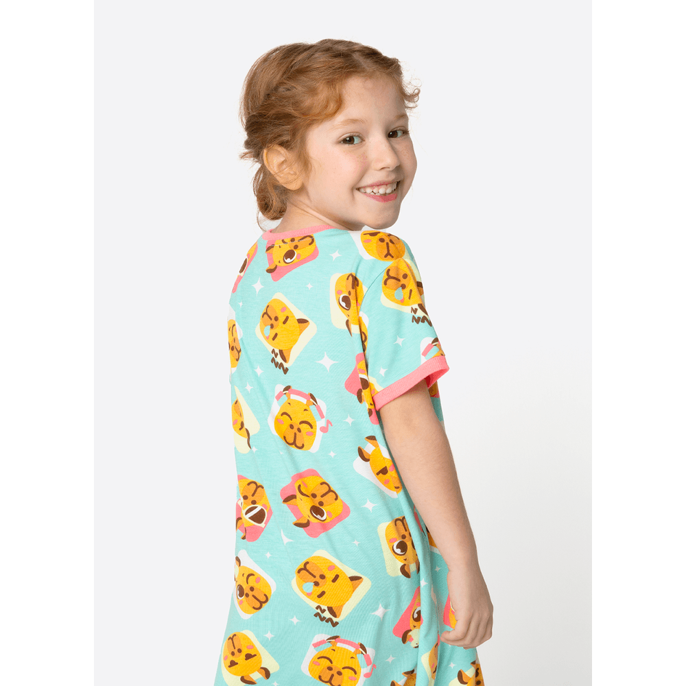 Camisola Manga Curta Viscolycra Menina Capy Bora - 3