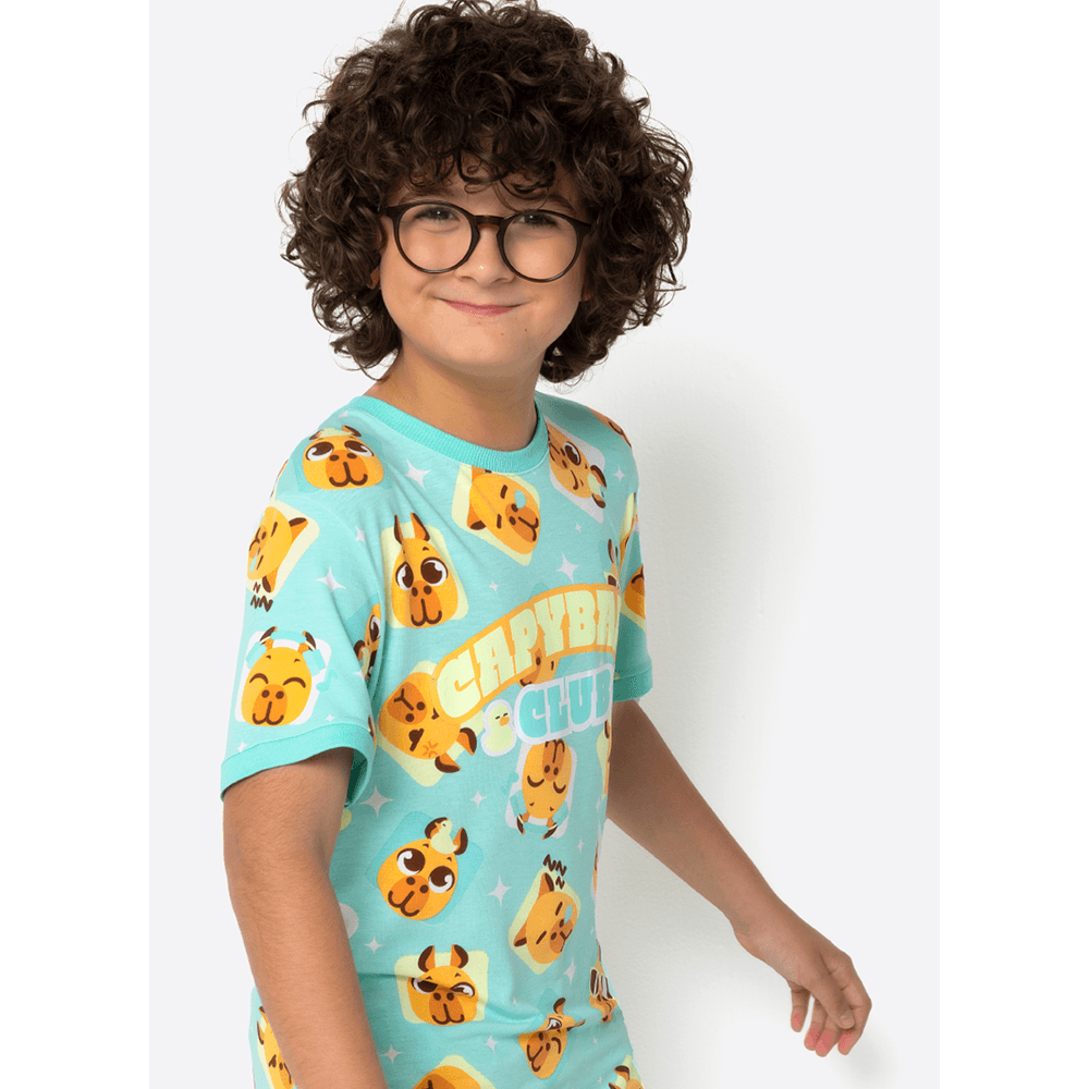 Pijama Manga Curta Viscolycra Menino Teen Capy Bora - 2