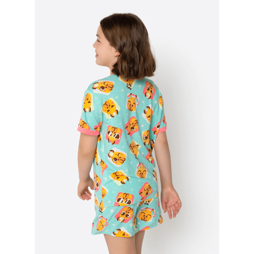 Pijama Manga Curta Viscolycra Menina Teen Capy Bora - 3