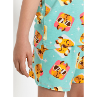 Pijama Manga Curta Viscolycra Menina Teen Capy Bora - 4