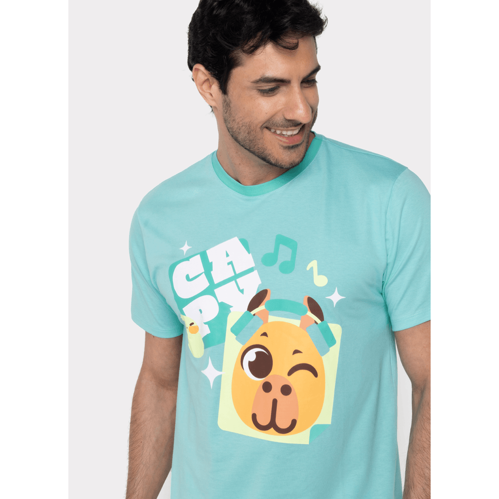 Pijama Manga Curta Algodão Masculino Capy Bora - 2