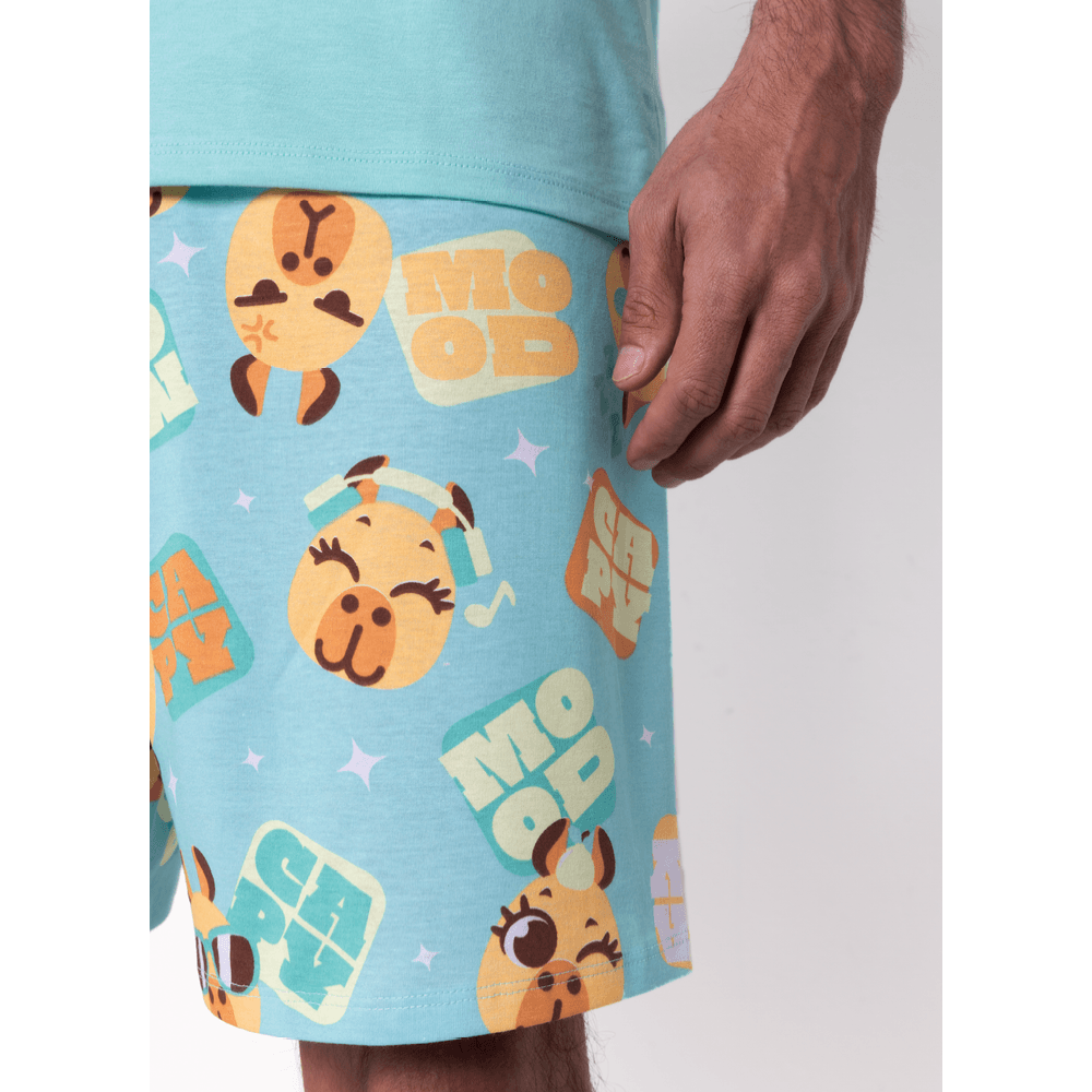 Pijama Manga Curta Algodão Masculino Capy Bora - 3