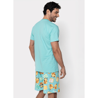 Pijama Manga Curta Algodão Masculino Capy Bora - 4